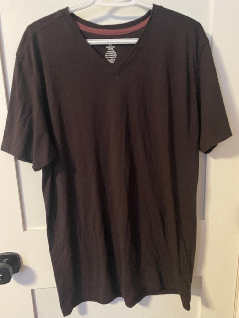 Essentials Men's V-Neck Short Sleeve T-Shirt - Dark Brown